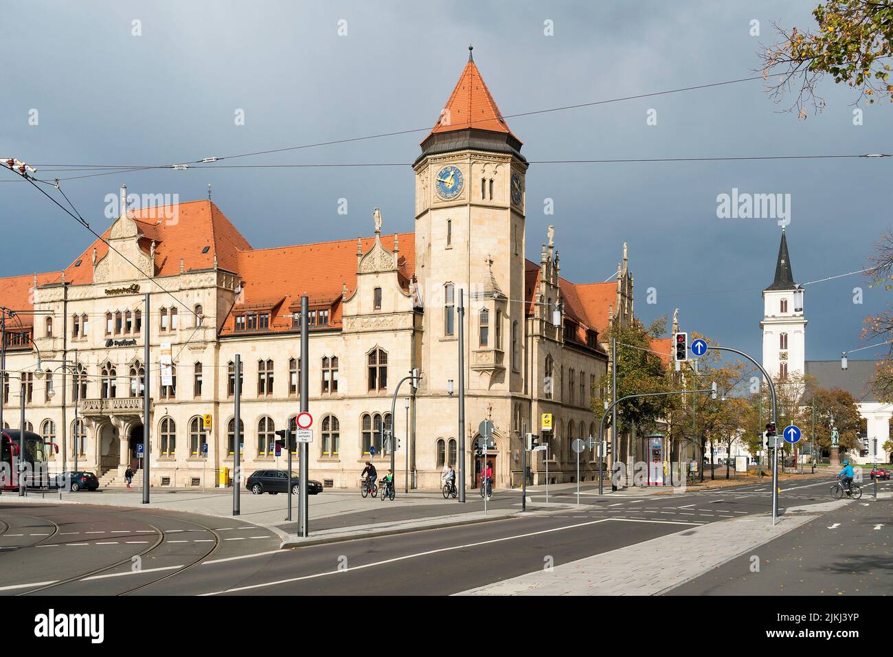 Germany, Saxony-Anhalt, Dessau, main post office, neo-Renaissance Stock Photo
