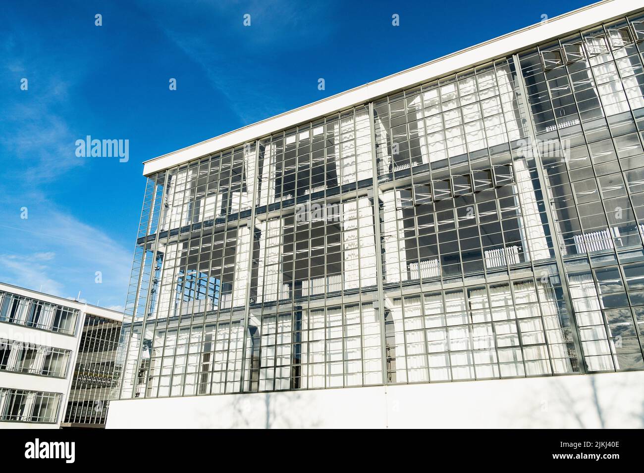 Germany, Saxony-Anhalt, Dessau, Bauhaus, workshop building, Unesco World Heritage Site Stock Photo
