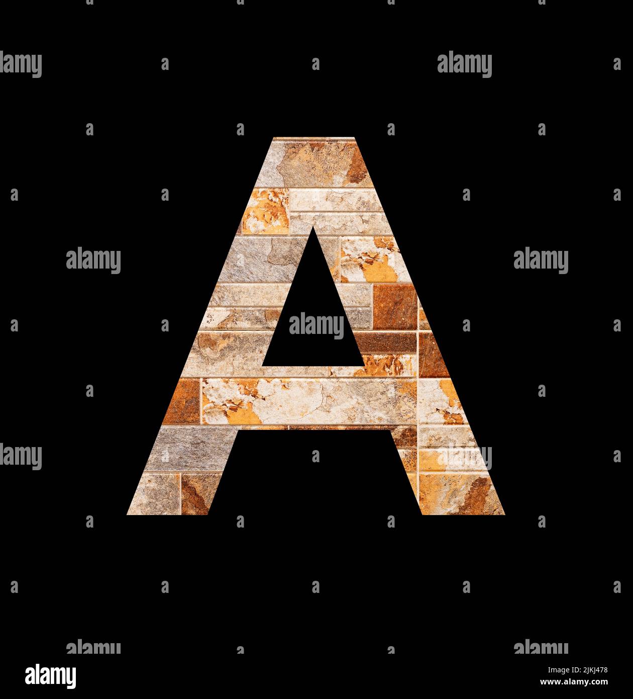 Alphabet Letter A On Tile Background - Veneer Texture Stock Photo - Alamy