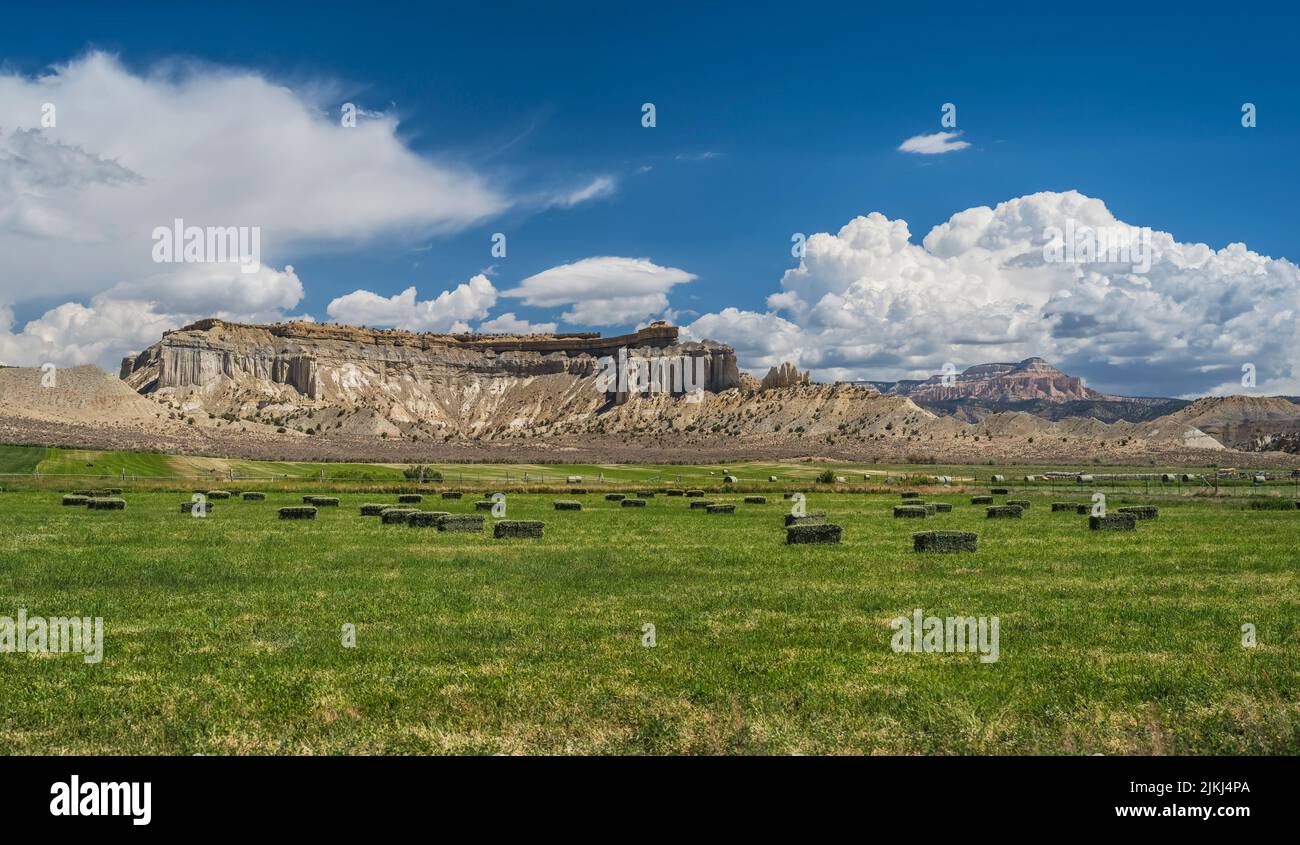Harvesting Crops. Henrieville, Utah, USA. Stock Photo