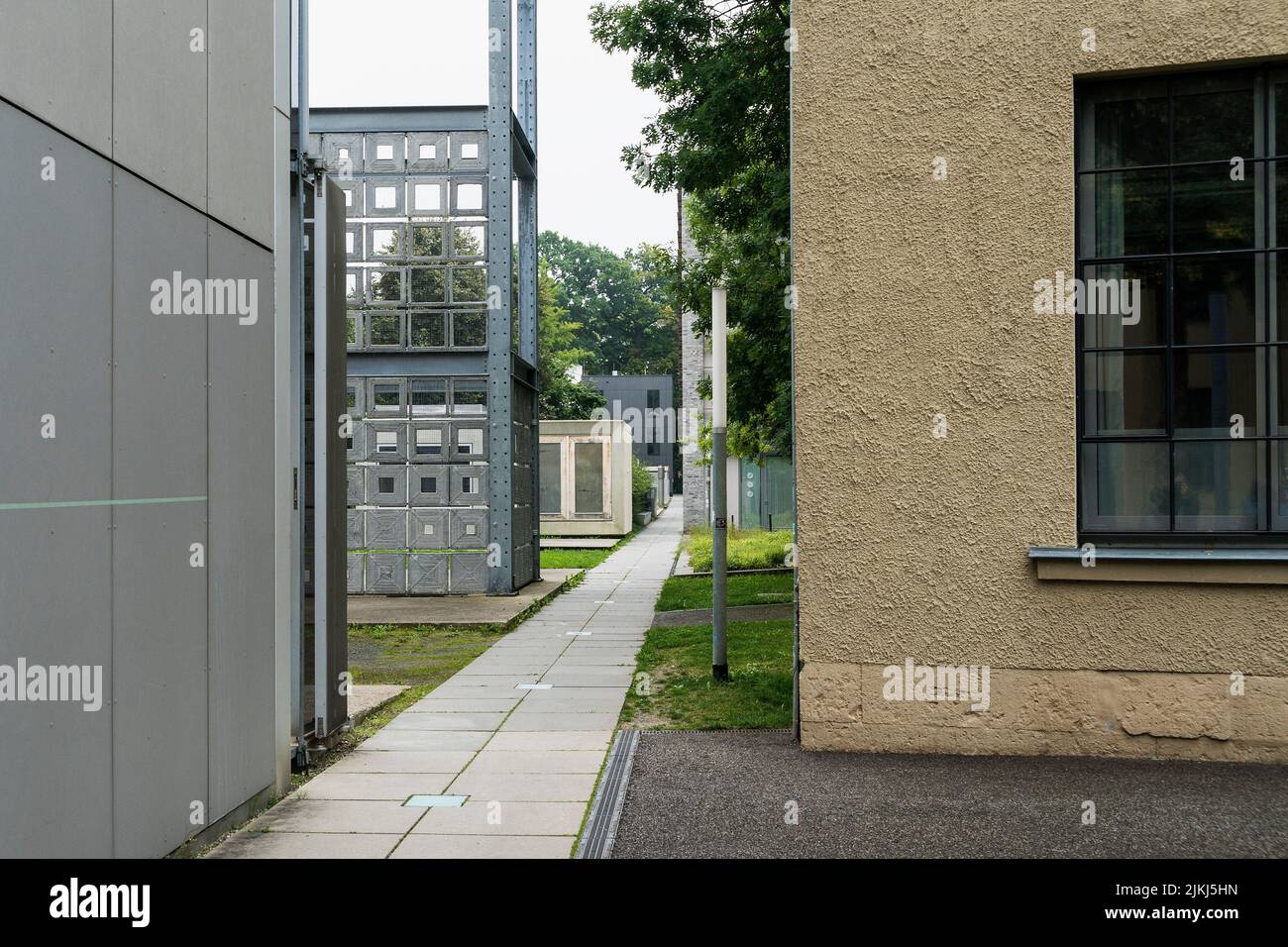 Weimar, Thuringia, Bauhaus University, Unesco World Heritage, Expo Steel Stock Photo