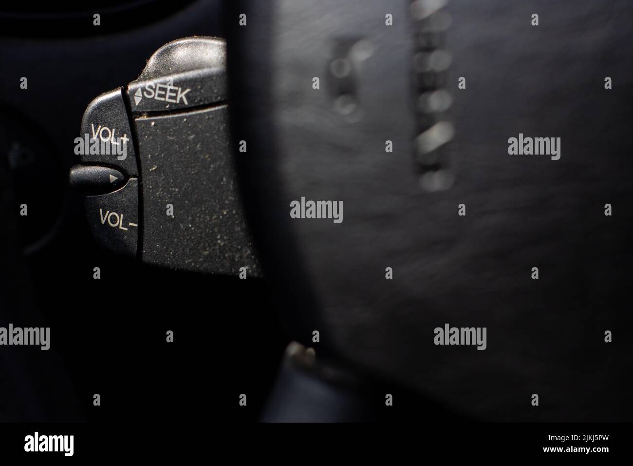 Steering wheel of car, details of phone and music volume adjustment