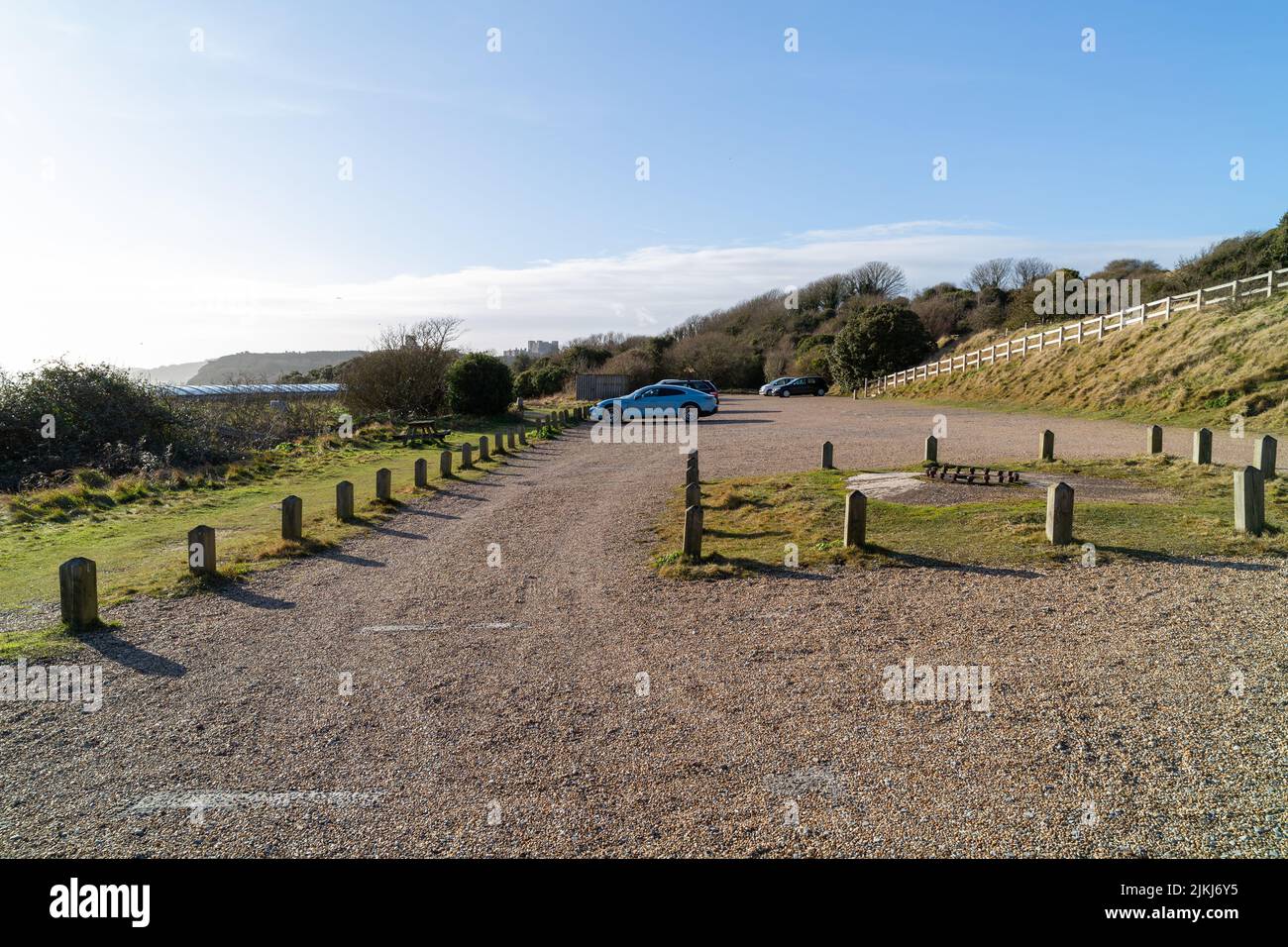 A car park at The White Cliffs of Dover Kent in the UK Stock Photo Alamy