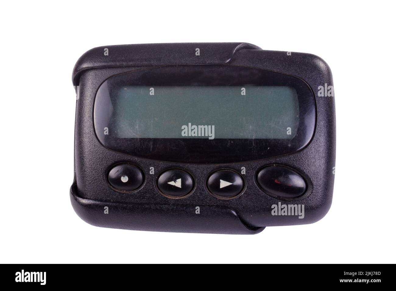 Old pager device isolate on white background Stock Photo