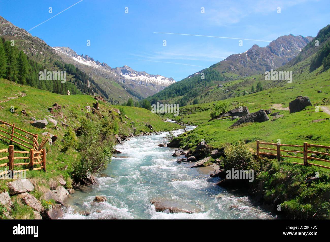 The mountain stream the Ahr in Prettau in the Ahrntal, province of Bolzano, Pustertal, South Tyrol, Italy Stock Photo