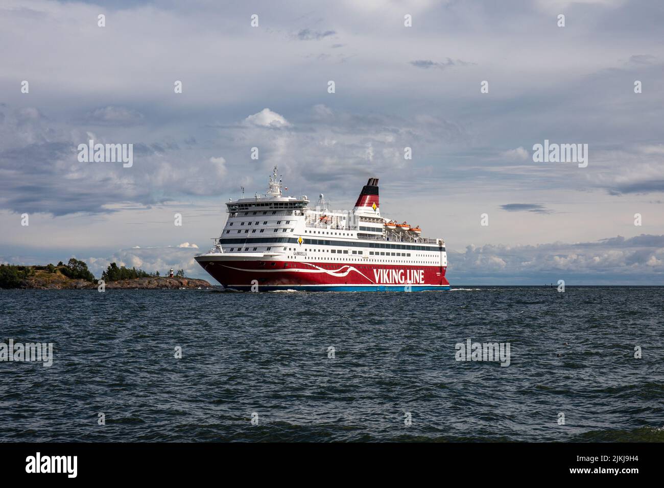 Cruise ferry M/S Gabriella of Viking Line shipping company approaching Helsinki, Finland Stock Photo