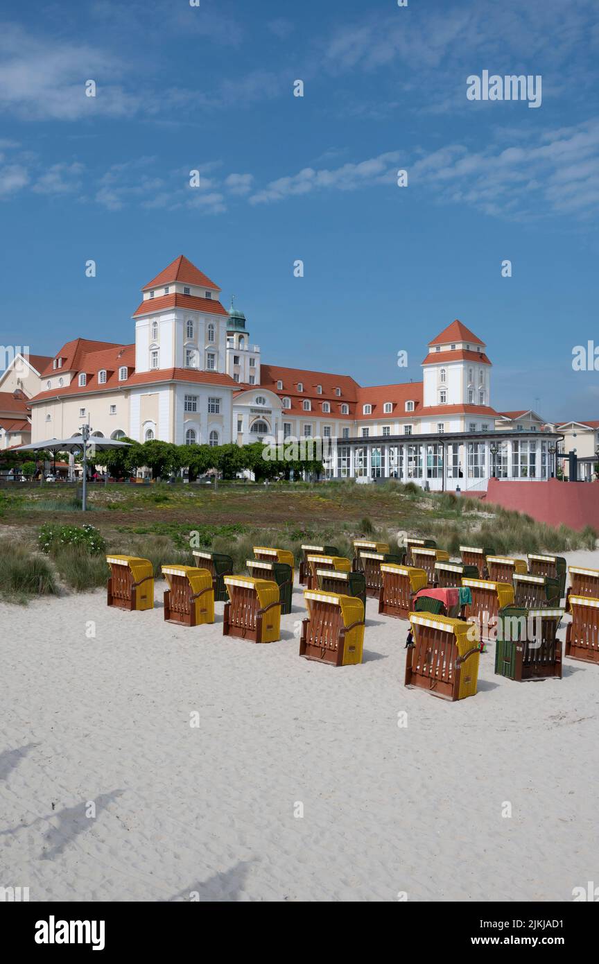 Germany, Mecklenburg-Western Pomerania, Baltic Sea, island Rügen, Binzer Bucht, Baltic resort Binz, Kurhaus Stock Photo