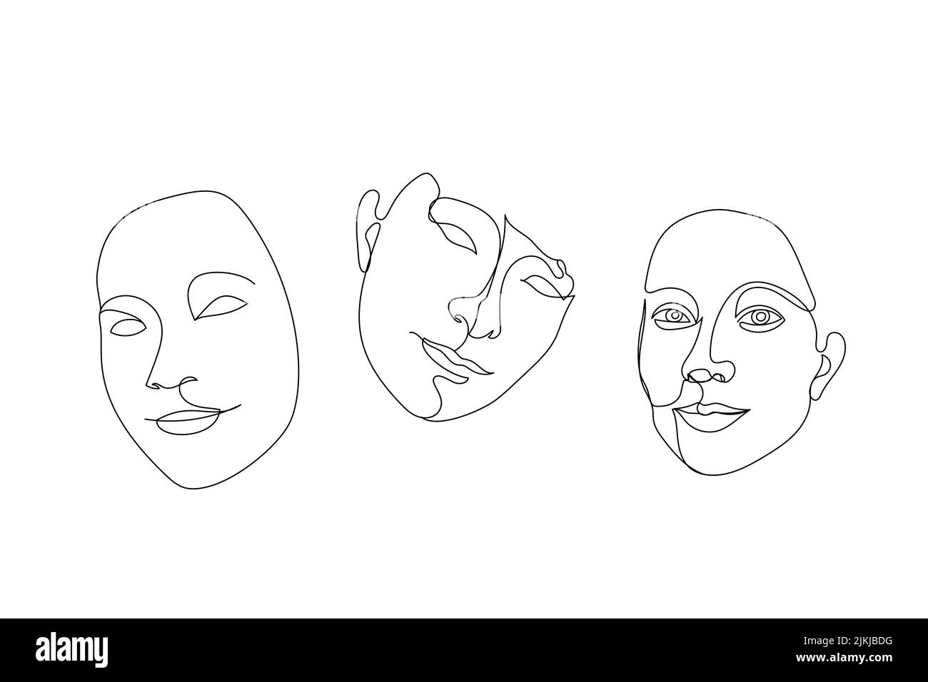Female face one single line drawings Stock Vector Image & Art Alamy