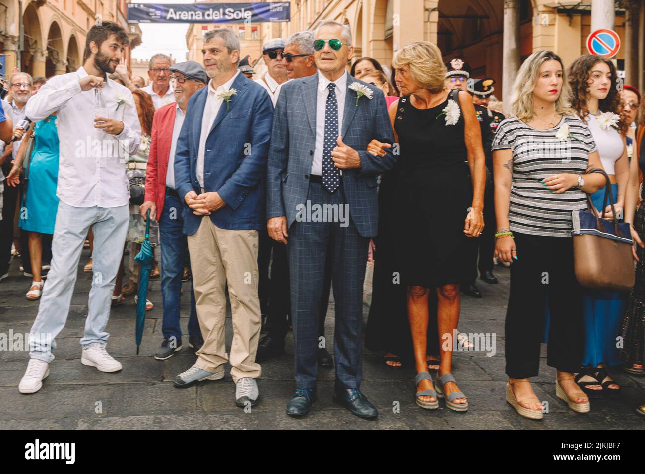 Bologna, ITALY. August 2, 2022. 42th anniversary remembrance ceremony for the August 2, 1980