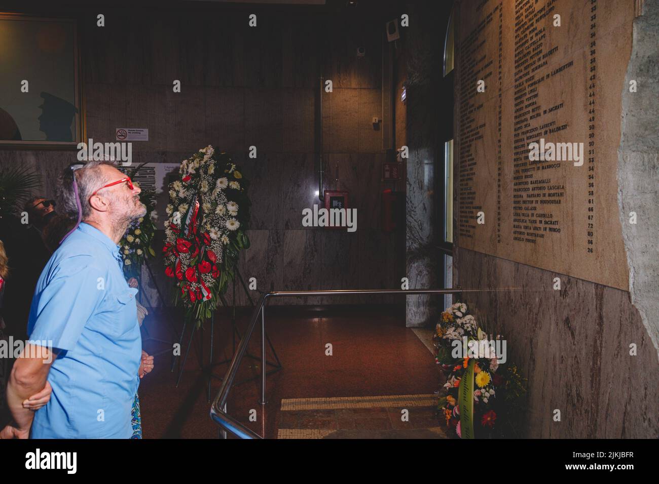 Bologna, ITALY. August 2, 2022. 42th anniversary remembrance ceremony