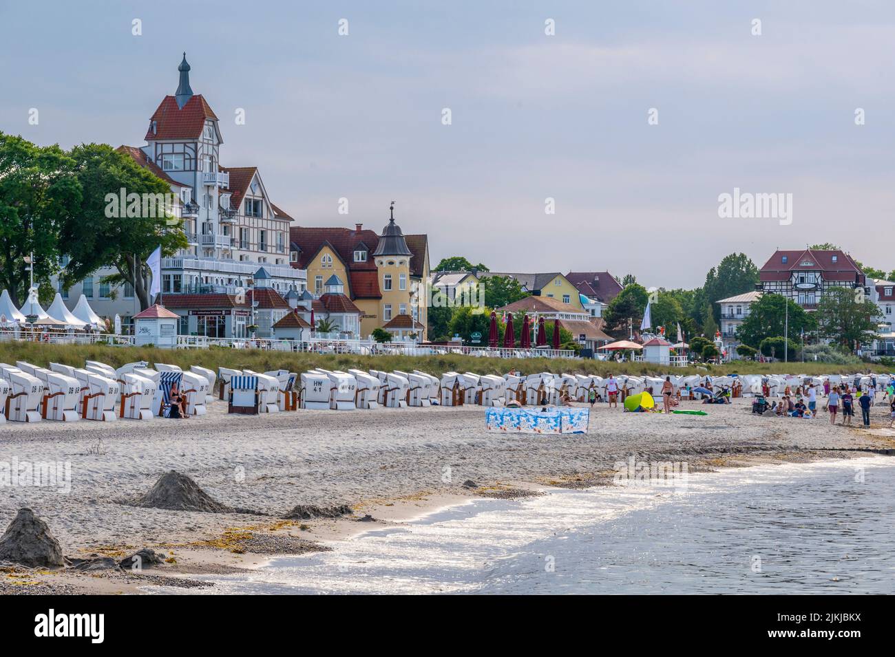 Germany, Mecklenburg-Western Pomerania, Baltic Sea, Baltic resort Kühlungsborn, promenade, spa house Stock Photo