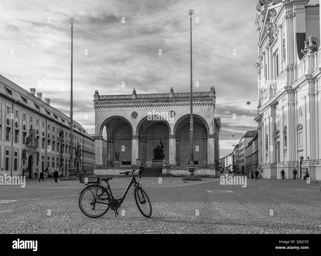A Grayscale Of Odeonsplatz Square With Feldherrnhalle Field Marshals a-grayscale-of-odeonsplatz-square-with-feldherrnhalle-field-marshals