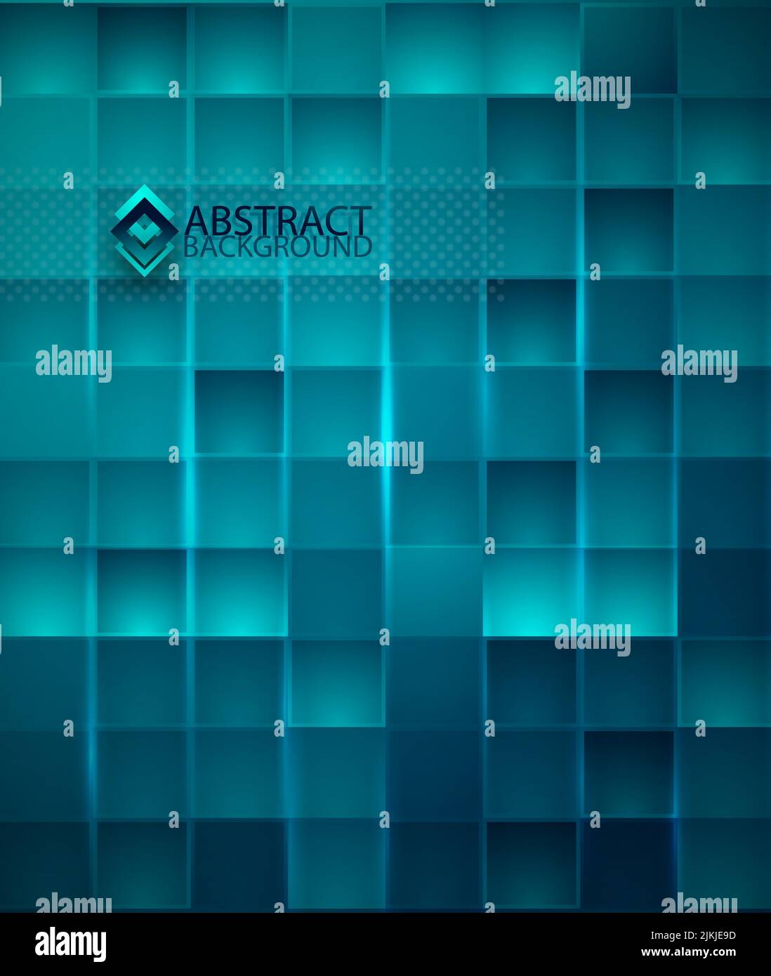 Abstract vector blue squares background with place for sample text ...