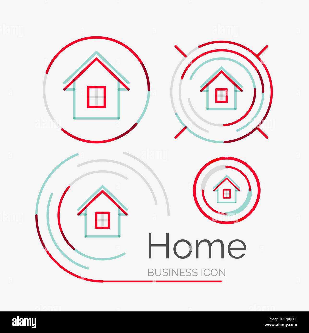 Thin line neat design logo set, clean modern concept, home, house idea ...