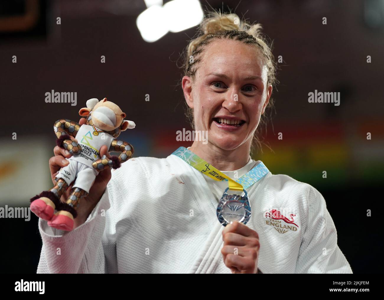 England's Gemma Howell after winning silver in the Women's -63 kg Final at Coventry Arena on day five of the 2022 Commonwealth Games. Picture date: Tuesday August 2, 2022. Stock Photo