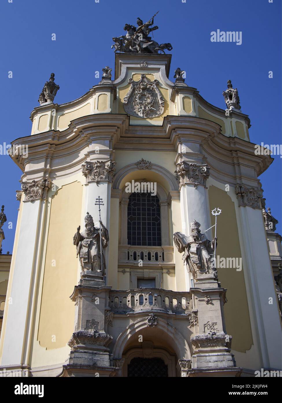 St. George's Cathedral is a baroque-rococo cathedral located in the city of Lviv Stock Photo