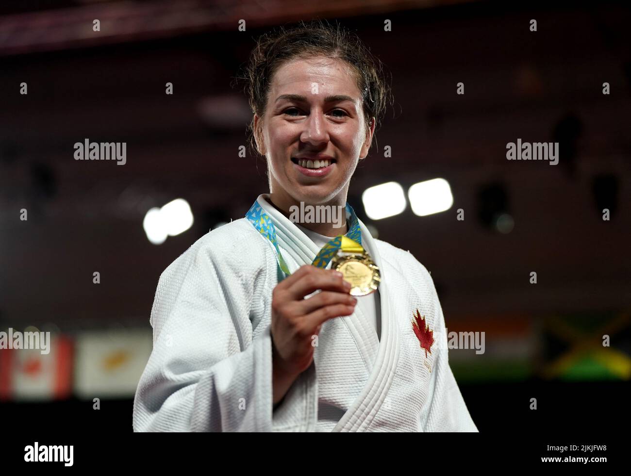 Canada's Catherine Beauchemin-Pinard after winning gold in the Women's -63 kg Final at Coventry Arena on day five of the 2022 Commonwealth Games. Picture date: Tuesday August 2, 2022. Stock Photo