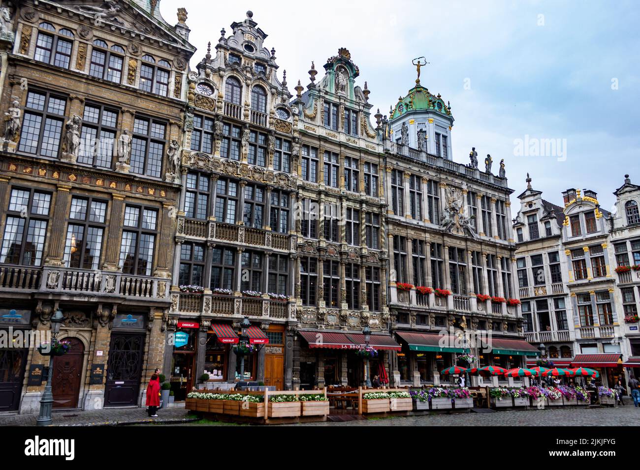 The Grand Place with its guild halls historical buildings, Brussels, Belgium, Europe Stock Photo
