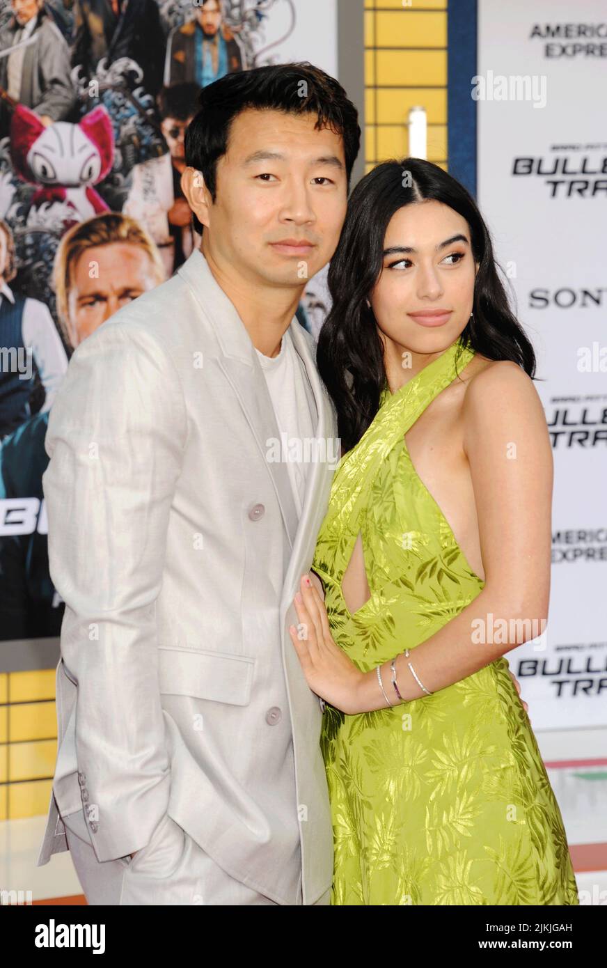 LOS ANGELES, CA AUGUST 01 (LR) Simu Liu and Jade Bender attend the