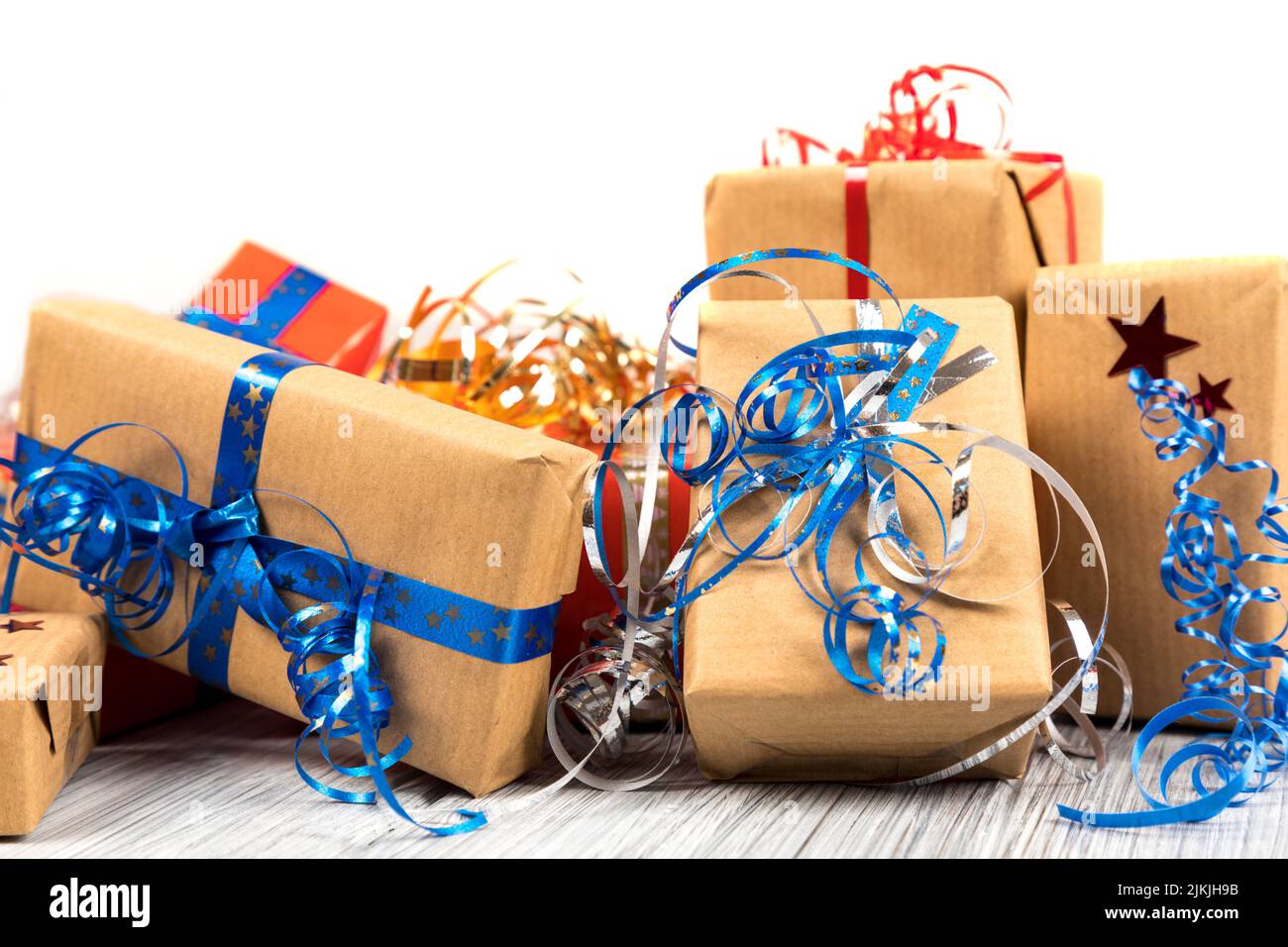 Closeup of colorful craft bags in a store Stock Photo by wirestock