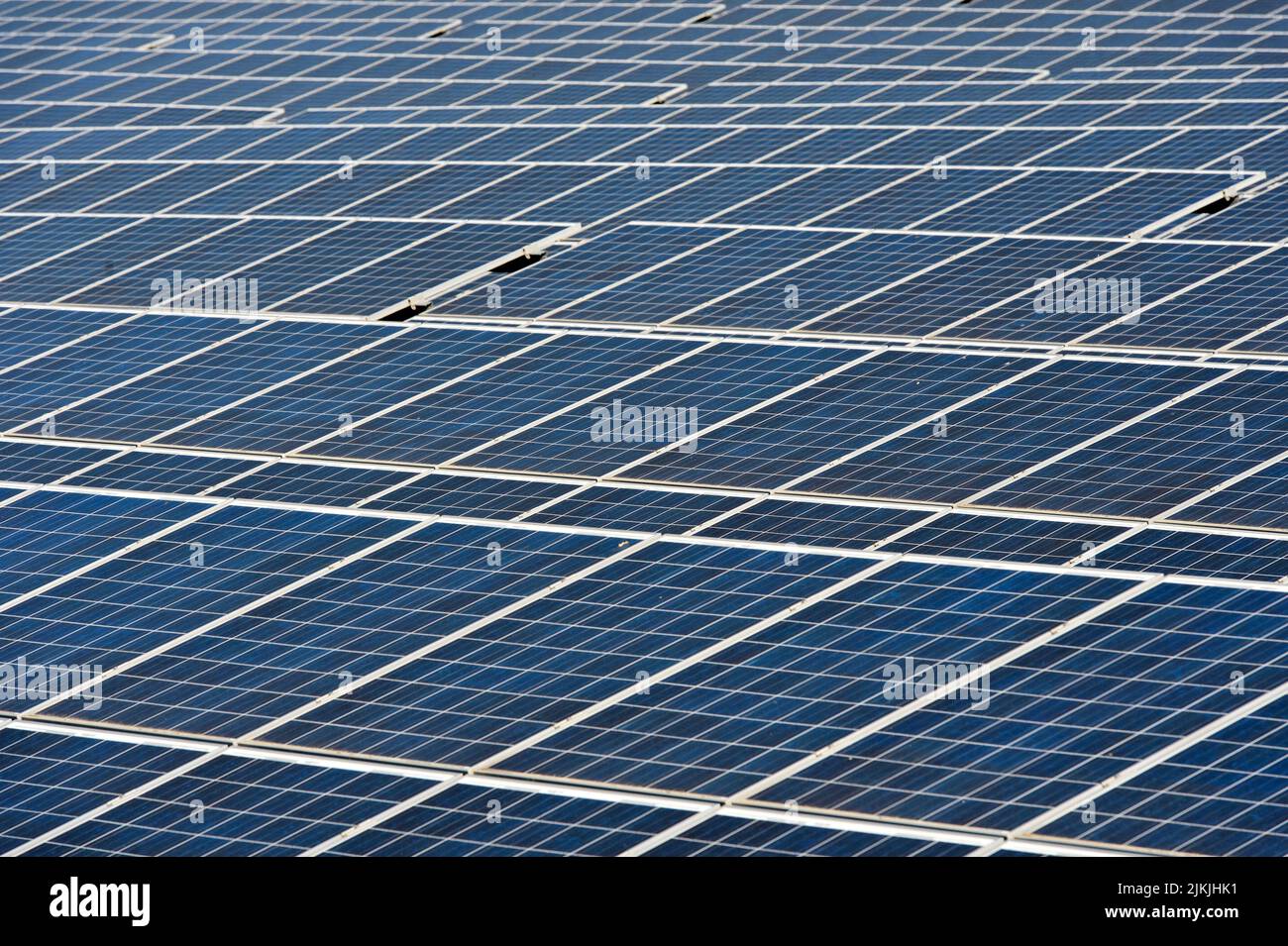 Solar panel in the solar park Vogtsburg, city Vogtsburg, Kaiserstuhl, Baden-Württemberg, Germany Stock Photo