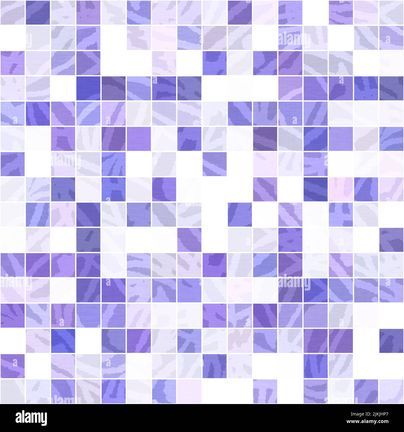 Tiny purple geometric mosaic pixel grid seamless pattern. Modern square ...