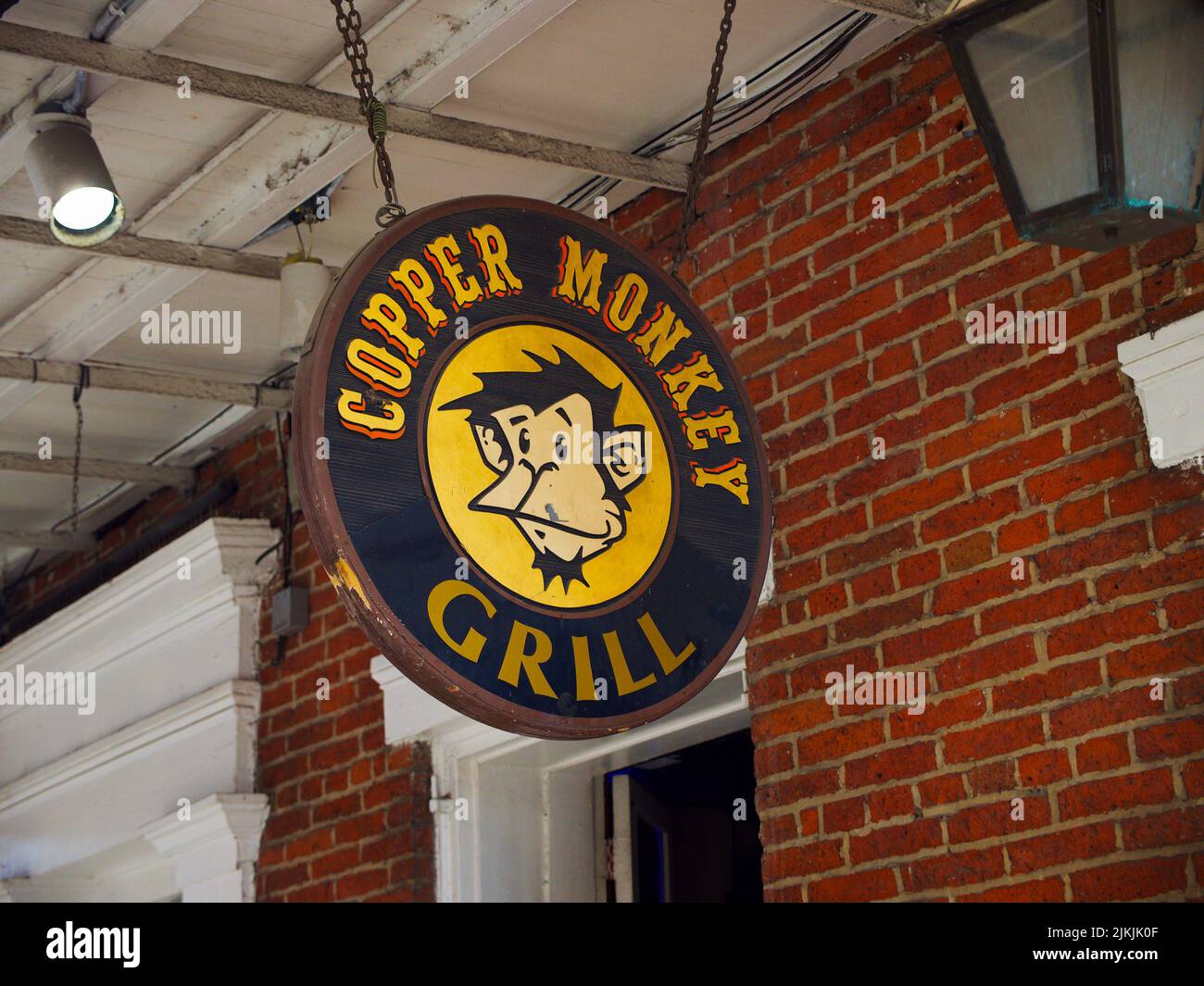 The Copper Monkey Grill in the French Quarter of New Orleans Stock