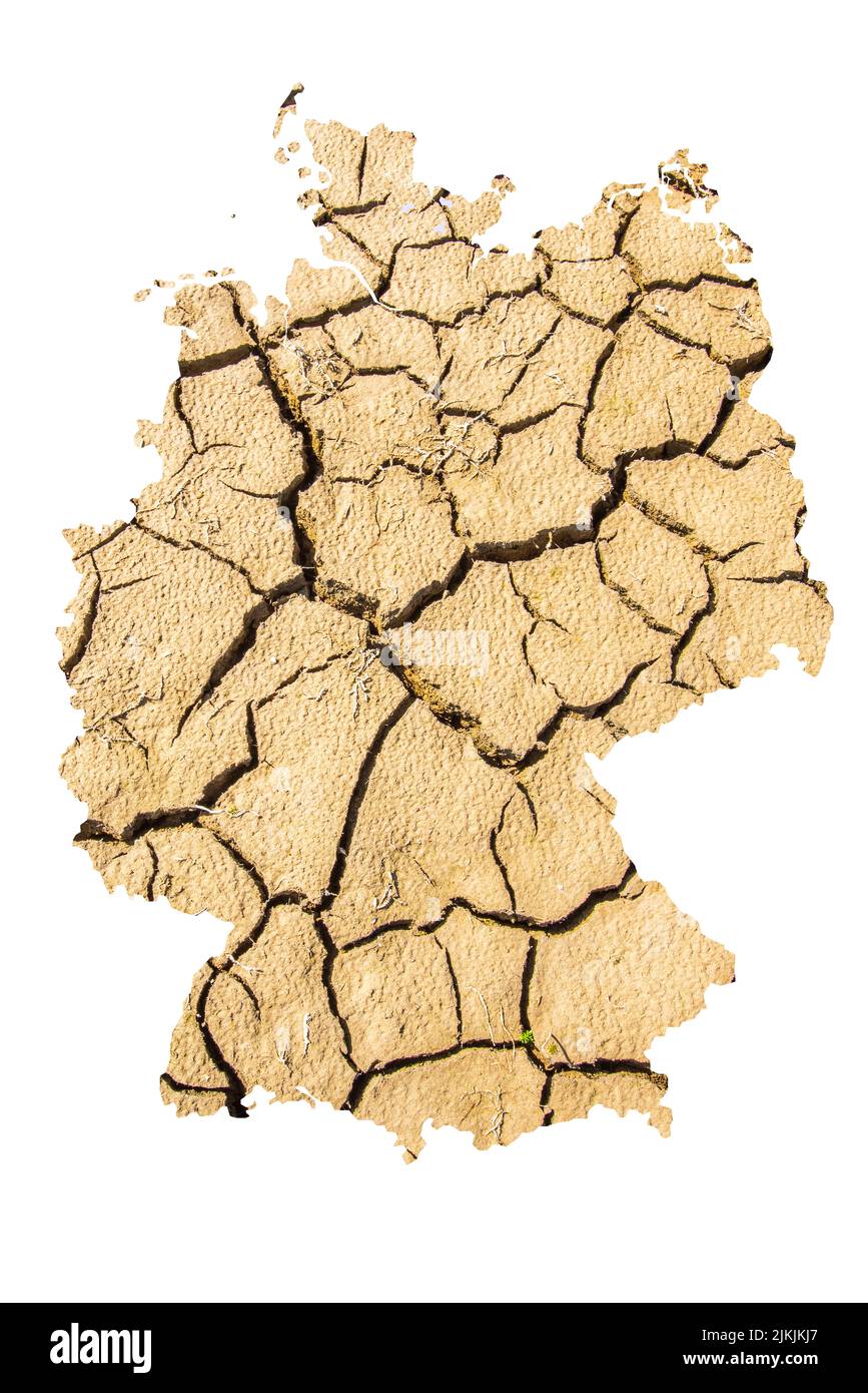 Heat, drought and water shortage in Germany Stock Photo