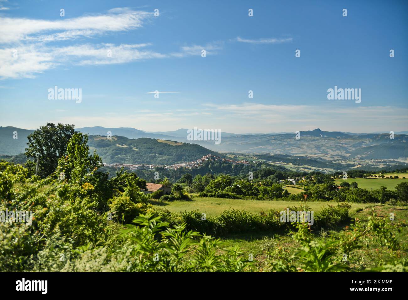 A characteristic landscape of the Basilicata region, Italy Stock Photo