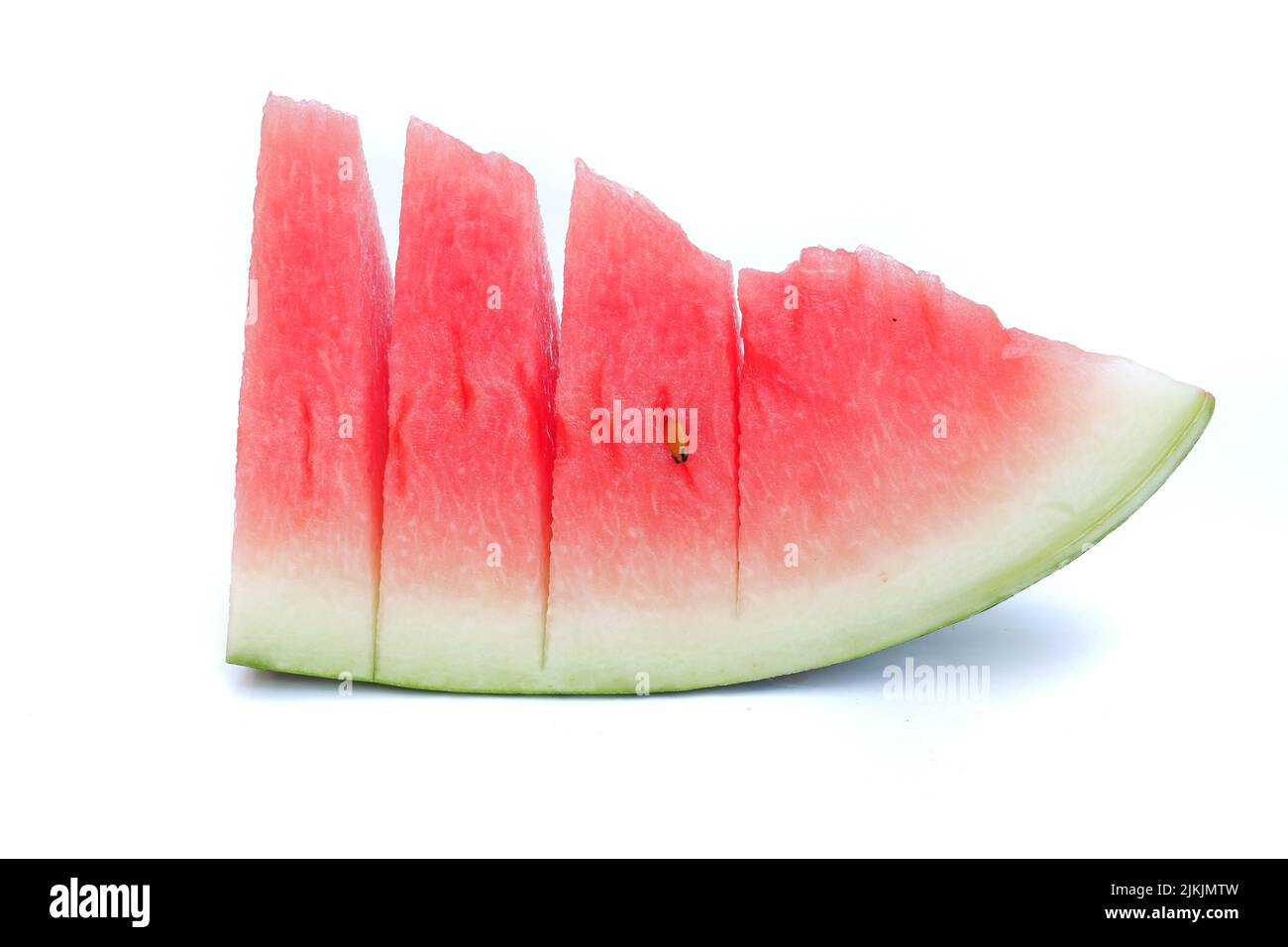 Slice of watermelon isolated on a white background Stock Photo - Alamy