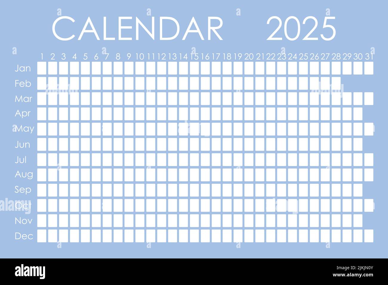 2025-calendar-planner-corporate-design-week-isolated-on-color