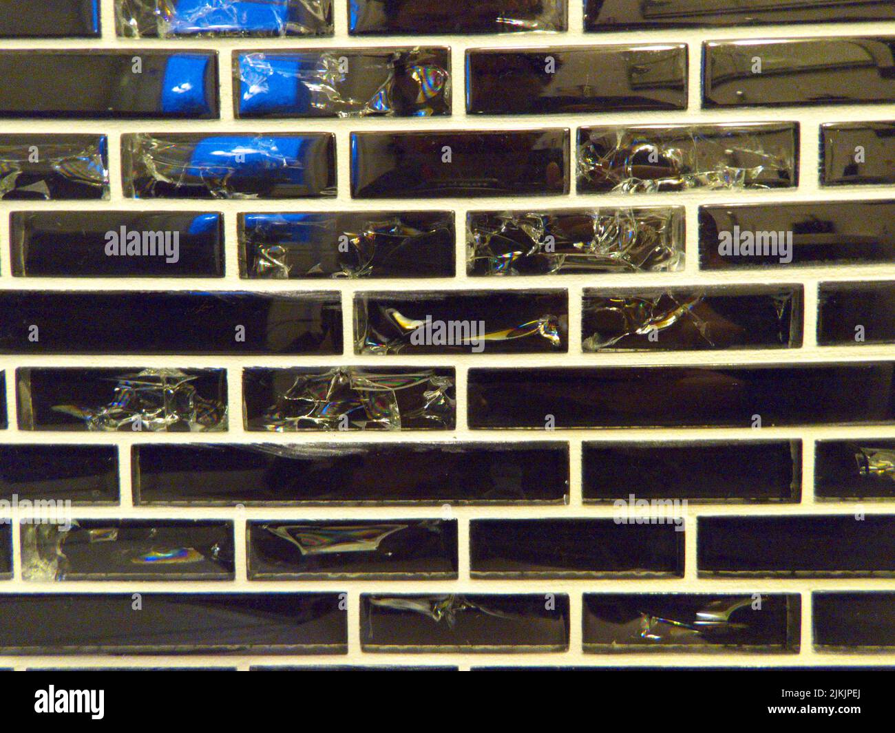 Black brick wall background - Vintage background Stock Photo