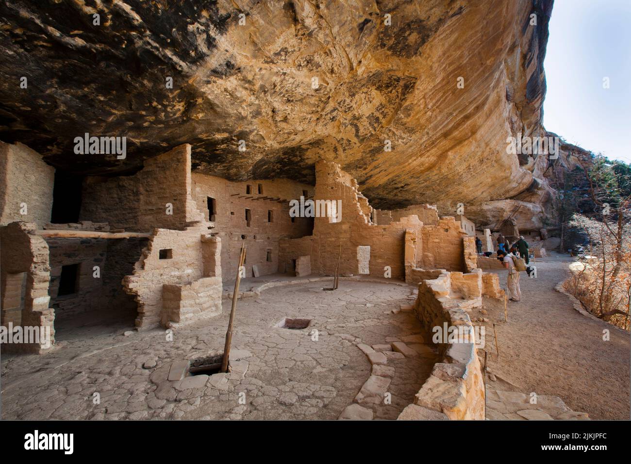 Spruce Tree House ruins located in Mesa Verde National Park on the ...