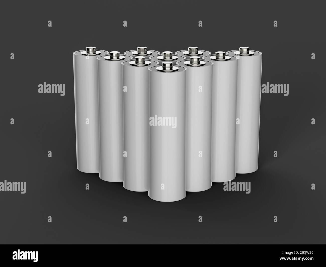 AA Size battery isolated on white background blank rechargeable battery