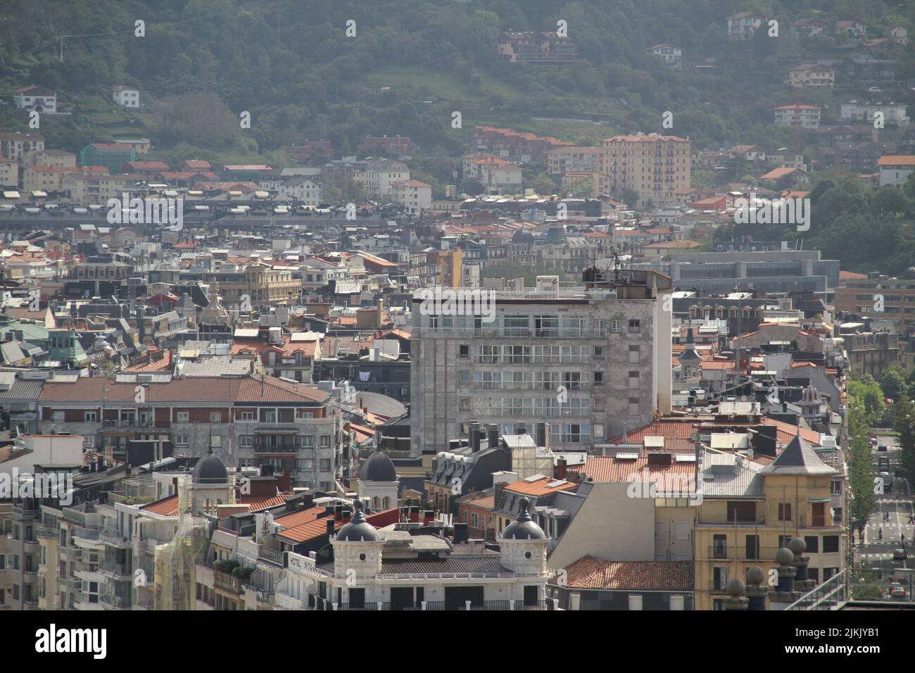 A beautiful view of apartment buildings with small windows in the ...