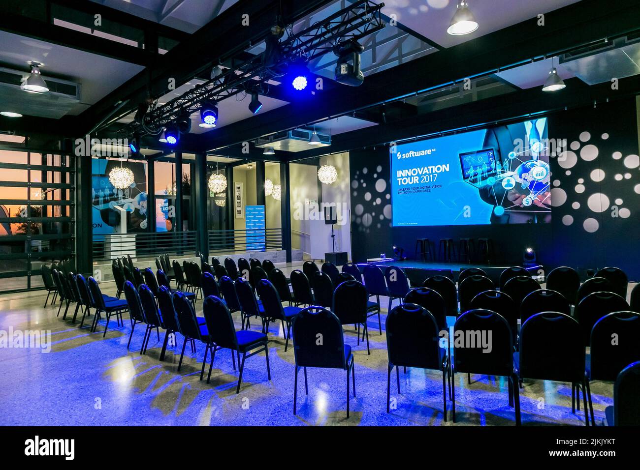 An interior of conference event venue in Johannesburg, South Africa