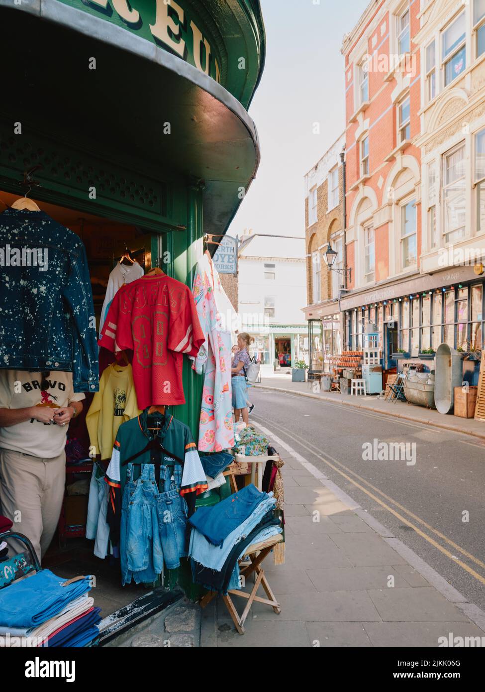 Margate shops in the old town Margate Kent England UK - vintage shops - vintage clothes - shopping Stock Photo