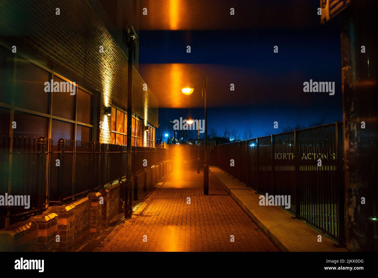 A night view of London street Stock Photo