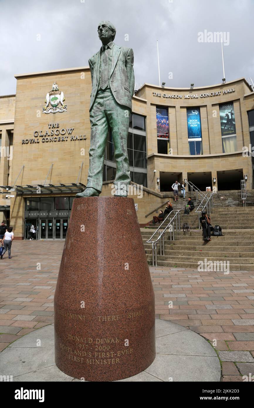 Glasgow, Scotland, UK. Statue to Scotlands First First minister Donald