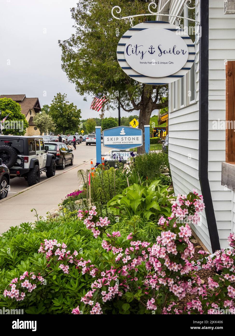 Shop in Sister Bay in Door County Wisconsin USA Stock Photo