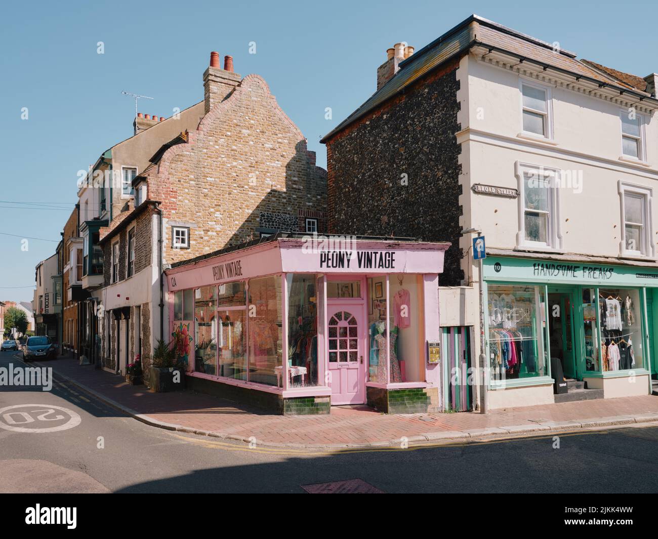 Margate shops in the old town Margate Kent England UK - vintage shops - vintage clothes - shopping Stock Photo