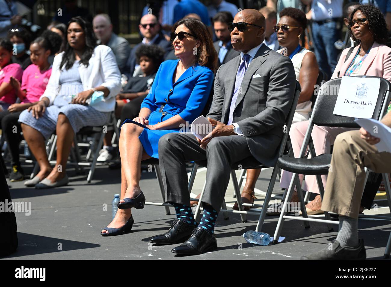 Governor Kathy Hochul and Mayor Eric Adams make a housing and clean