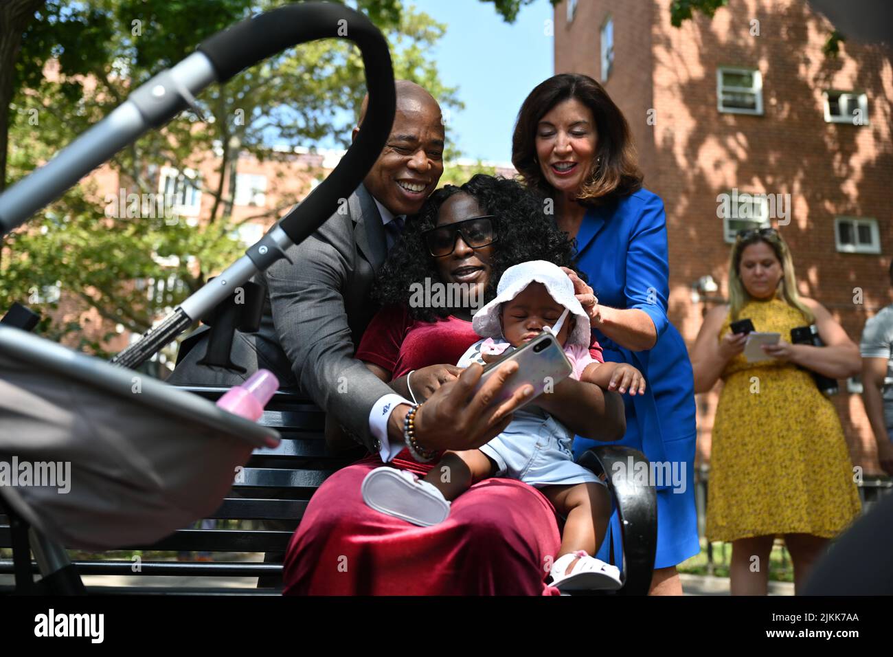 Mayor Eric Adams and Governor Kathy Hochul make a housing and clean