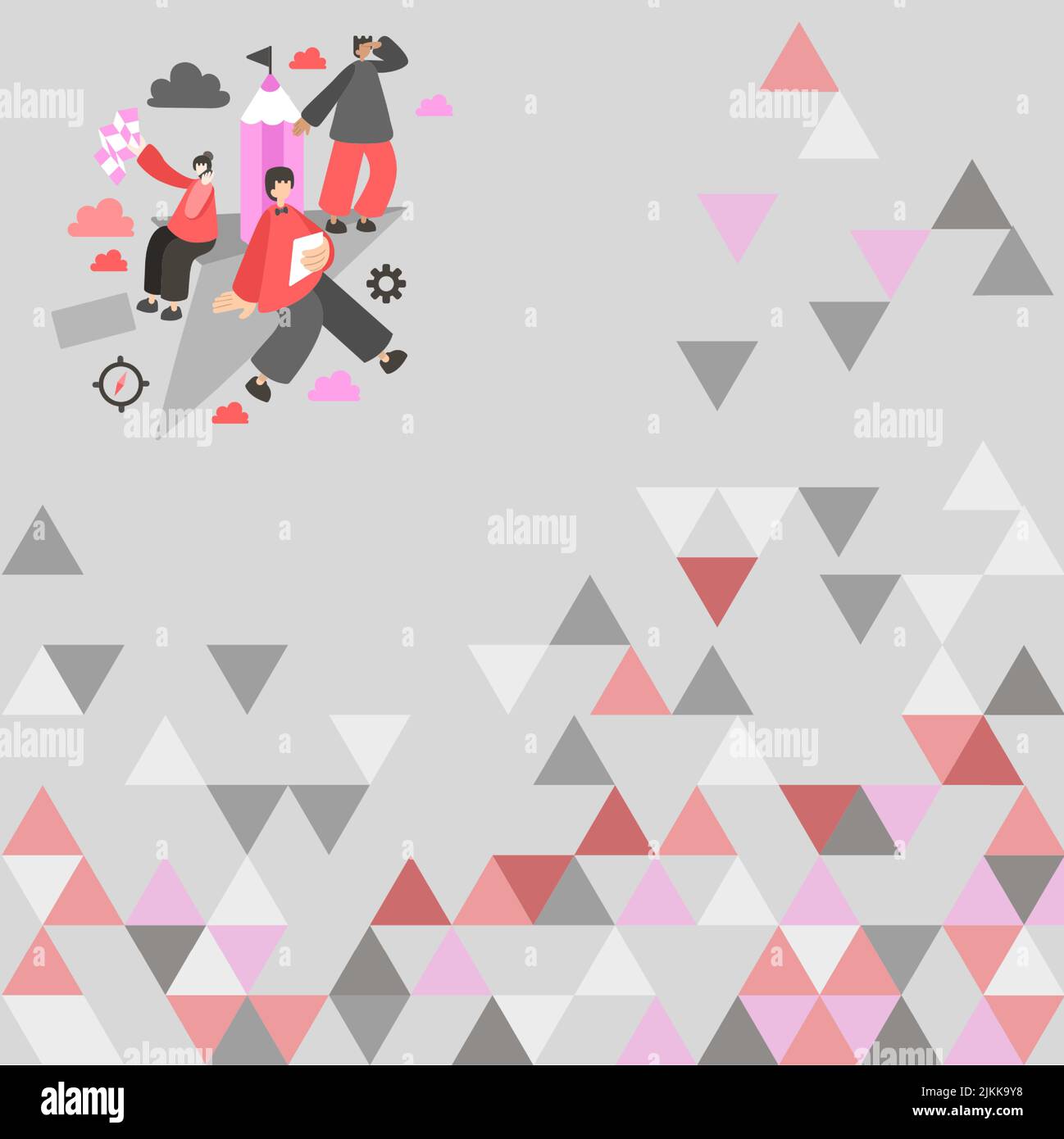 Three Employees Working Separate Assignments Together In The Clouds