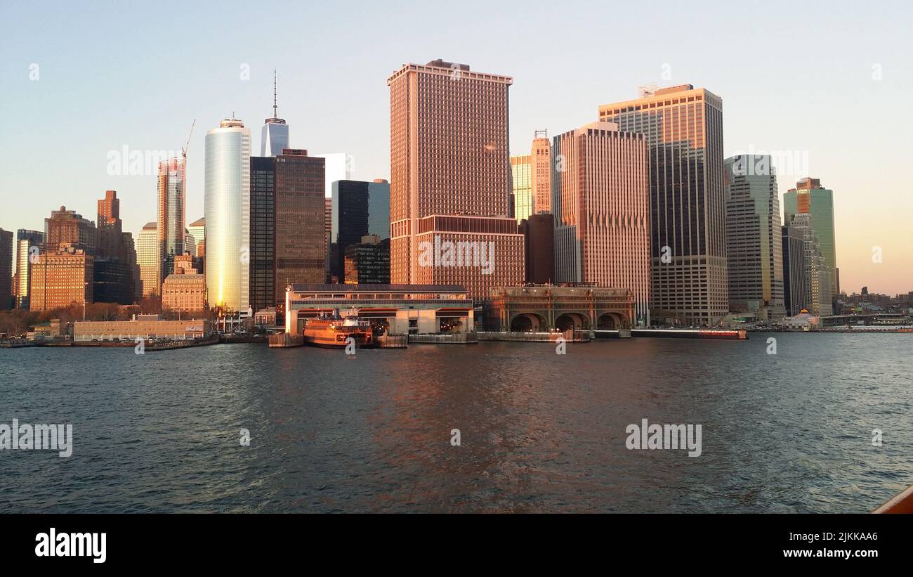 An aerial view of Staten Island borough of New York City Stock Photo