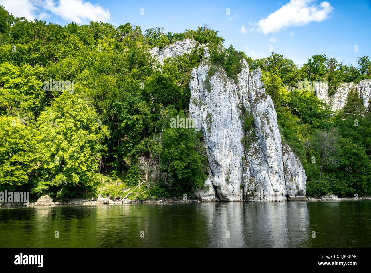 Danube river breakthrough, Kelheim, Bavaria, Germany, Europe Stock Photo