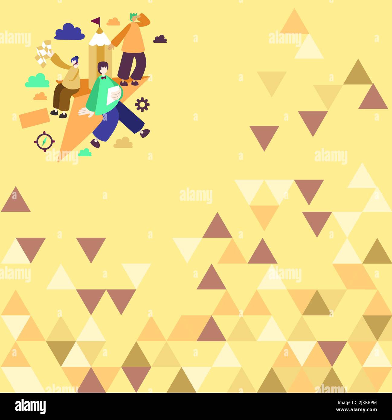 Three Employees Working Separate Assignments Together In The Clouds