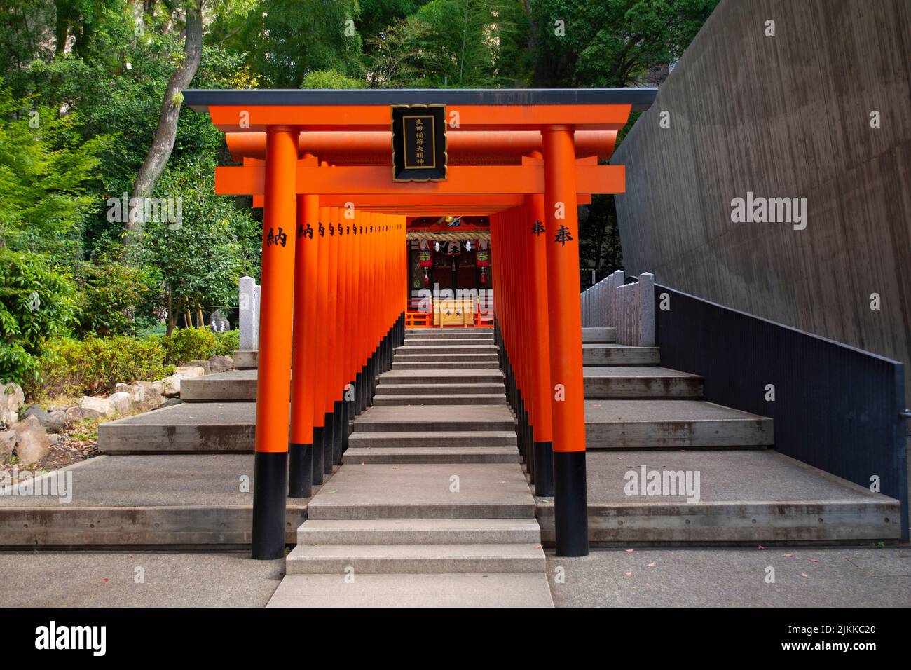 Tori gates to shrine in Kansai region of Japan Stock Photo Alamy