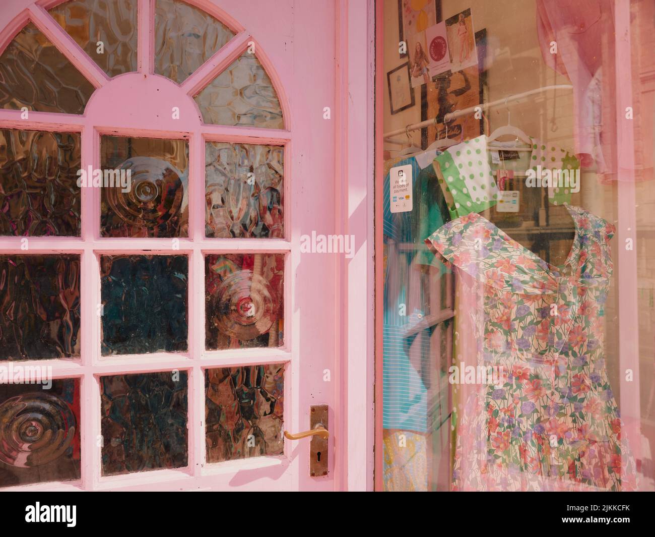 Margate shops in the old town Margate Kent England UK - vintage shops - vintage clothes - shopping Stock Photo