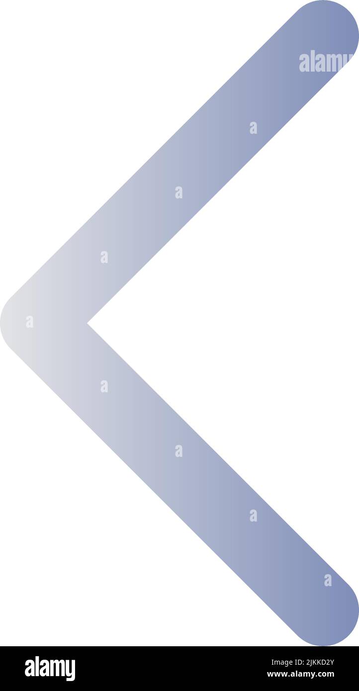Left arrow flat gradient color ui icon Stock Vector
